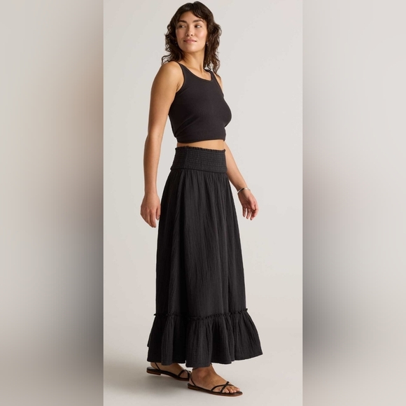 Quince Dresses & Skirts - Quince Women's 100% Organic Cotton Gauze Smocked Maxi Skirt Size Large